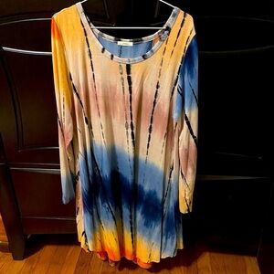Beautiful Orange & Blue Tunic